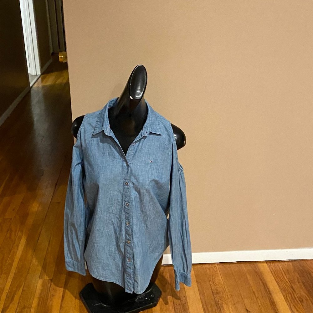 Tommy Hilfiger Denim Button Down Top Size M